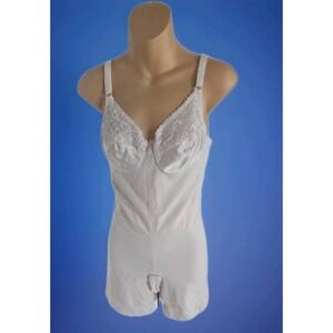 Vintage Young Smoothie Diet Skinny Waist Full Body Girdle w/Garter Belts 36B